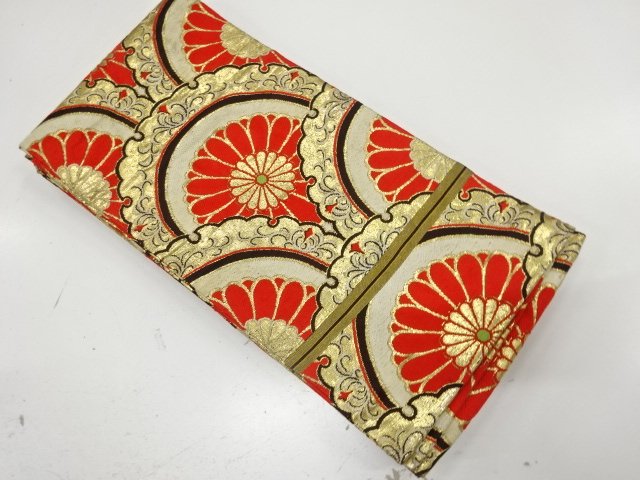 JAPANESE KIMONO / ANTIQUE CHILDRENS OBI (MATERIALS) / WOVEN- SNOW WHEE